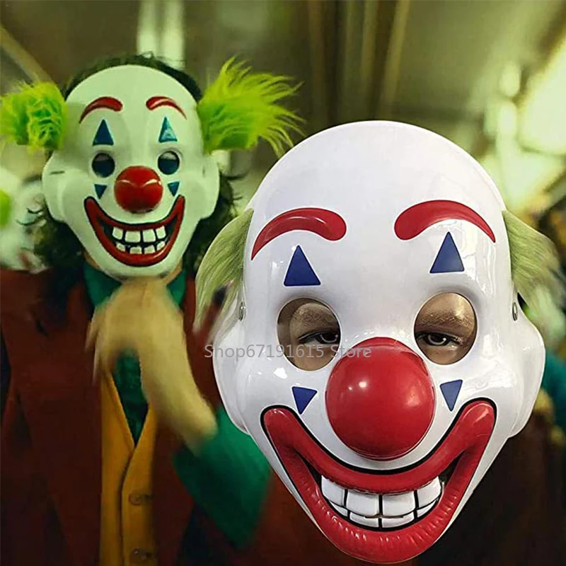 

Clwon Joker Cosplay Mask Props PVC Halloween Masks The Joker Arthur Fleck Party Christmas Costume Accessories Gift Masquerade
