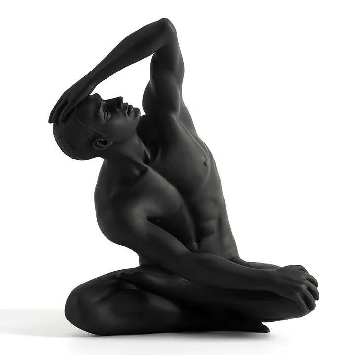 

Художественное изделие с ручной гравировкой, Креативные украшения из смолы, боди-арт, Современная голая Мужская милость, украшение для дома...