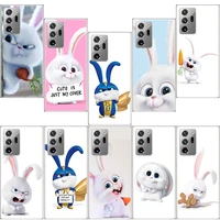 cute rabbit phone case for samsung s22 ultra s21 plus galaxy s20 fe s10 lite 2020 s9 s8 s7 s6 edge cover pattern capa soft tpu f