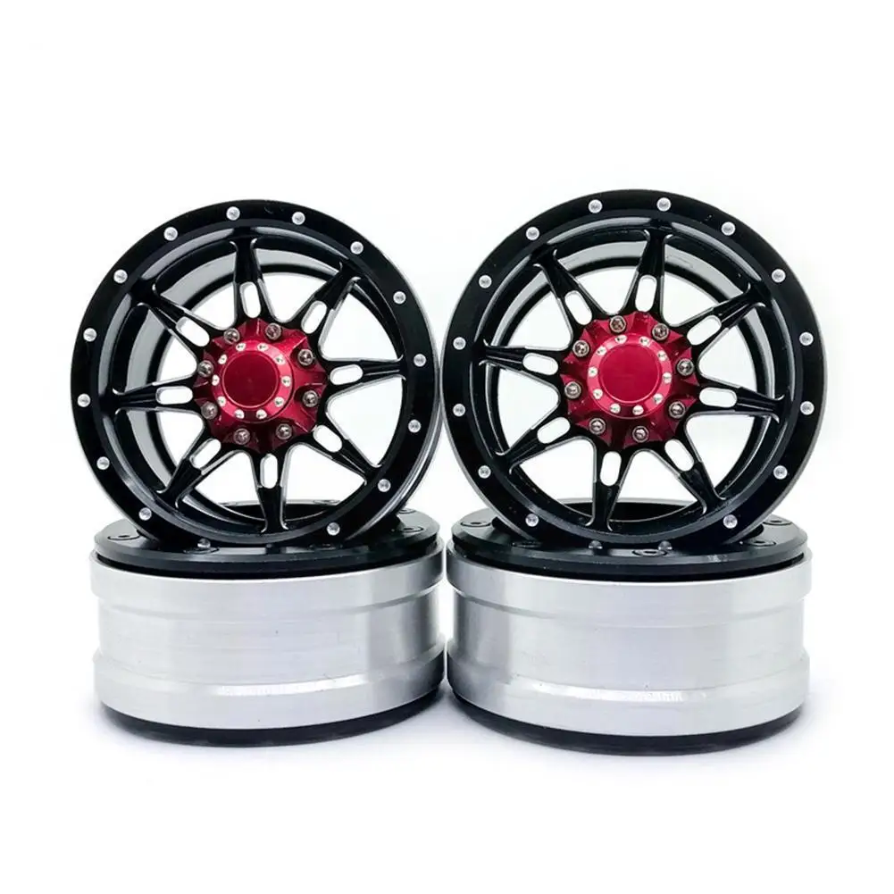 

1:10 альпинистские автомобильные аксессуары имитация металлических шин Блокировка ступицы колеса красный черный осевое колесо для SCX10 90046 D90 ...