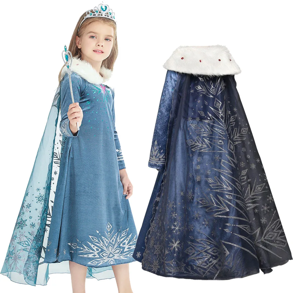 Vestido de princesa Anna para niñas, ropa de disfraz de Elsa, Cosplay...