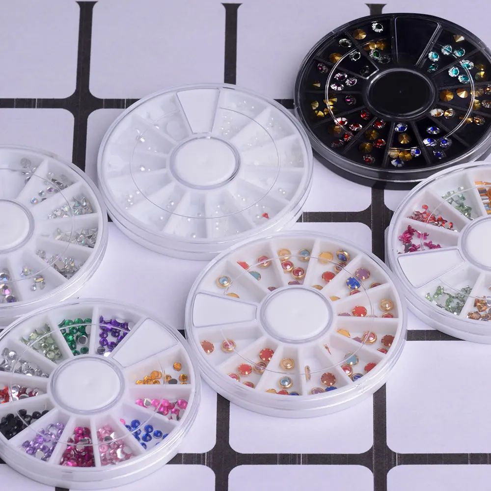RS Стразы для ногтей украшения смешанные аксессуары используется с липким гелем