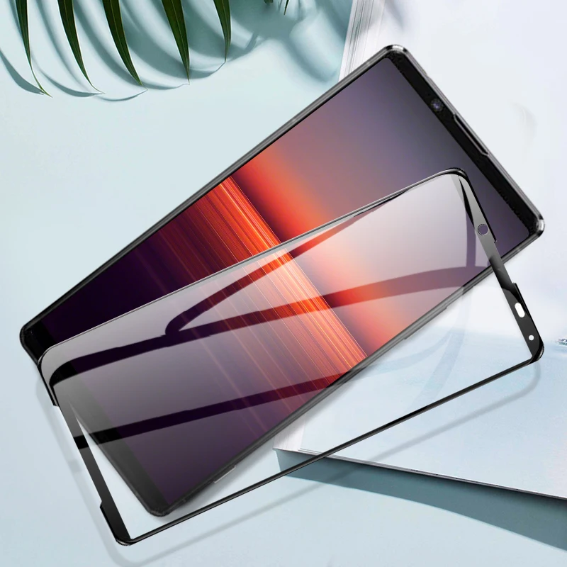 

Full glue protective glass For Sony Xperia 5 10 1 II screen protector CHYI full cover film for Xperia 1 5 10 iii tempered glass