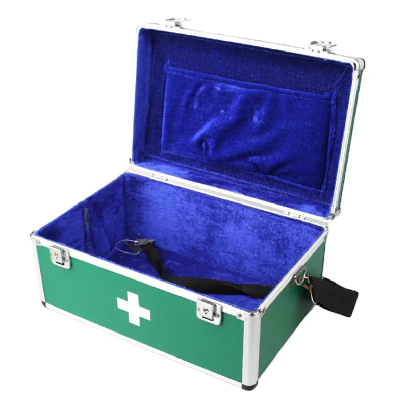 

Heavy Duty Multifunctional Single-shoulder Aluminum Frame Portable First Aid Box Emergency Medicine Case with Drugs Storage