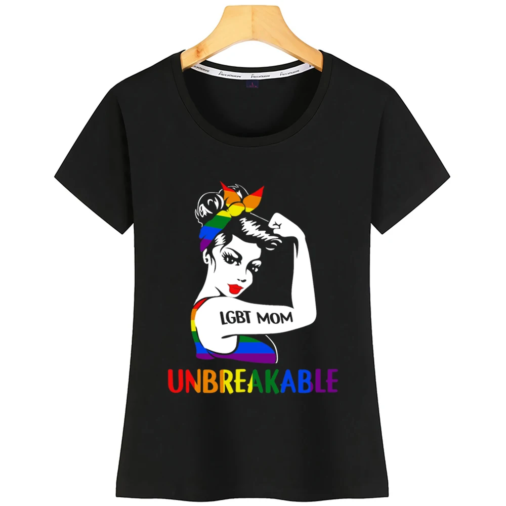 Топы Футболка женская ЛГБТ мама мы можем сделать это гей Les Pride Радуга Юмор белая