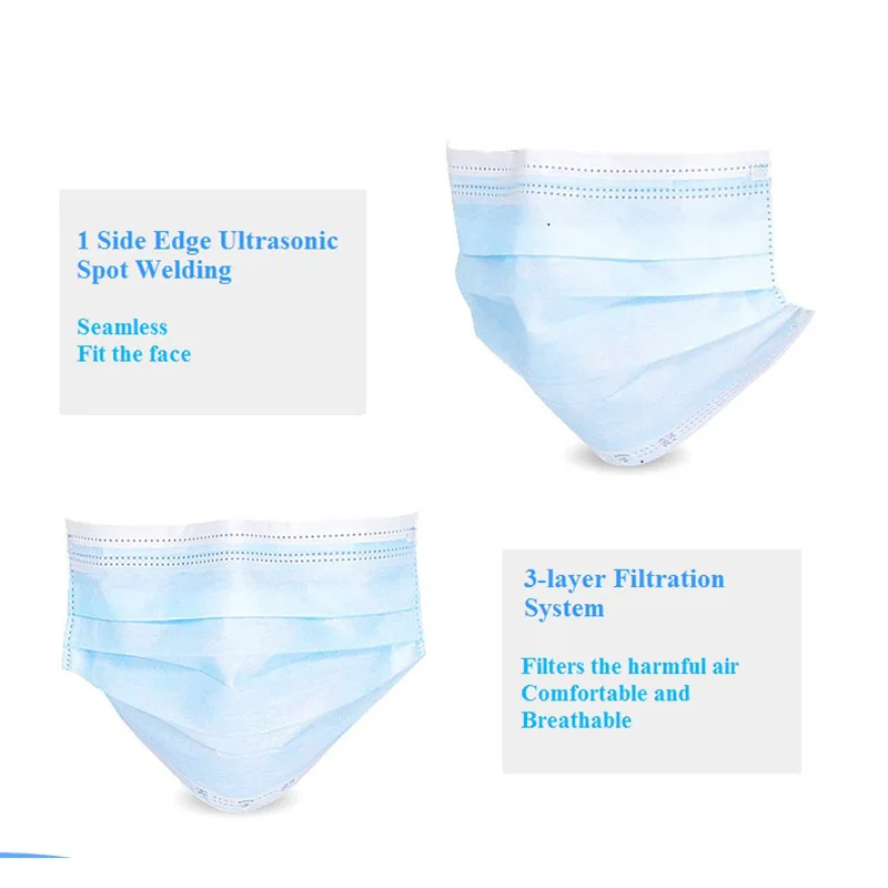 20 шт одноразовые нетканые маски трехслойный фильтр для Унисекс Анти-пыль рот Нос