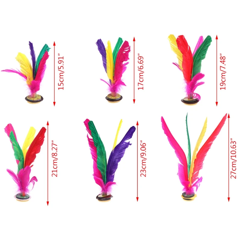 

China Jianzi Footbal Foot Kick Handwheel Fancy Goose Feather Shuttlecock Fitness