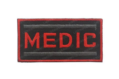 embroidery 4x8cm Резиновый 3D ПВХ медицинский фельдшер ЭМТ EMS мед тактический боевой патч черный OPS патч спасательный первый ответчик аппликация значок патч - Цвет: embroidery 4x8cm