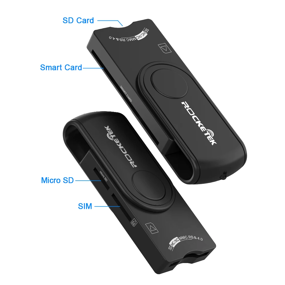 Rocketek USB 3 0 2 мульти считыватель смарт карт SD/TF micro SD память ID банковская карта sim cloner