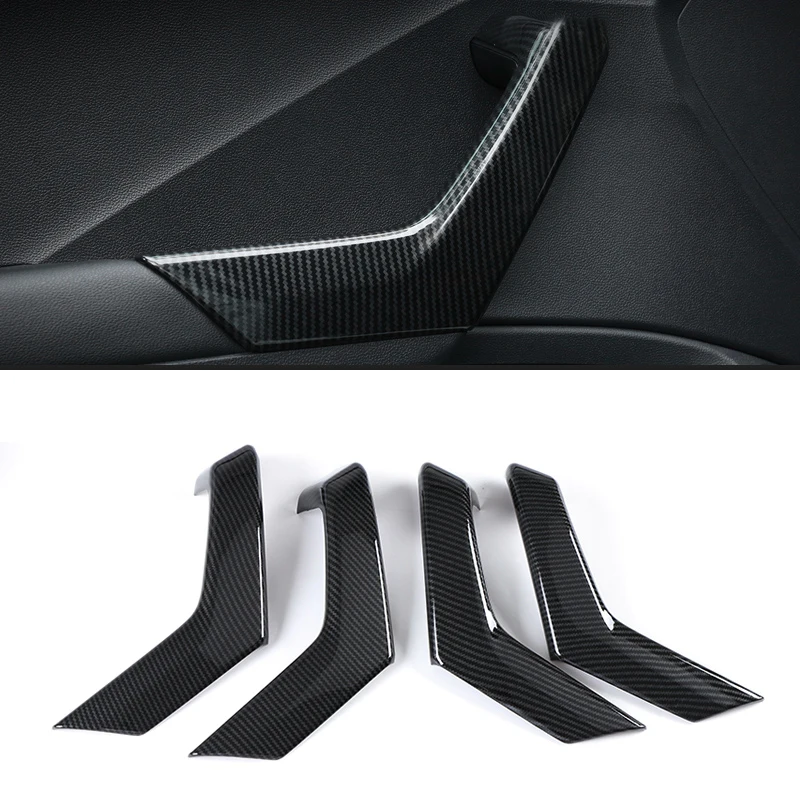 

Lsrtw2017 for Volkswagen Vw T-roc Car Inner Door Armrest Strip Trims Interior Accessories Mouldings 2018 2019 2020 Carbon Fiber