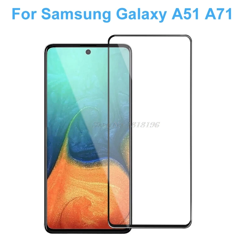 3d-стекло для Samsung A71 A51 полное покрытие клеящееся закаленное стекло премиум-класса