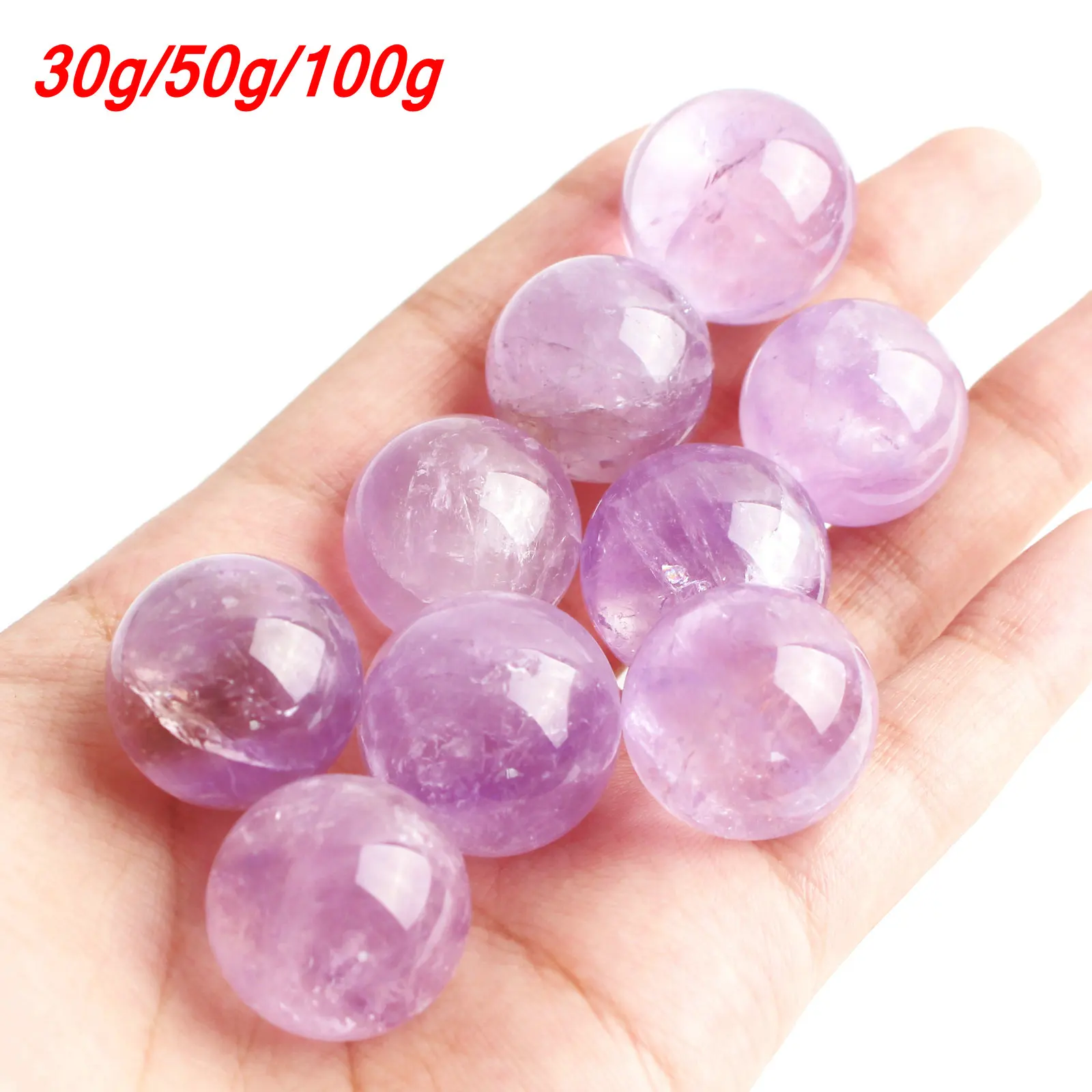 Лот 18 мм натуральный хрустальный шар под Аметист Сфера стенд Драгоценный Камень