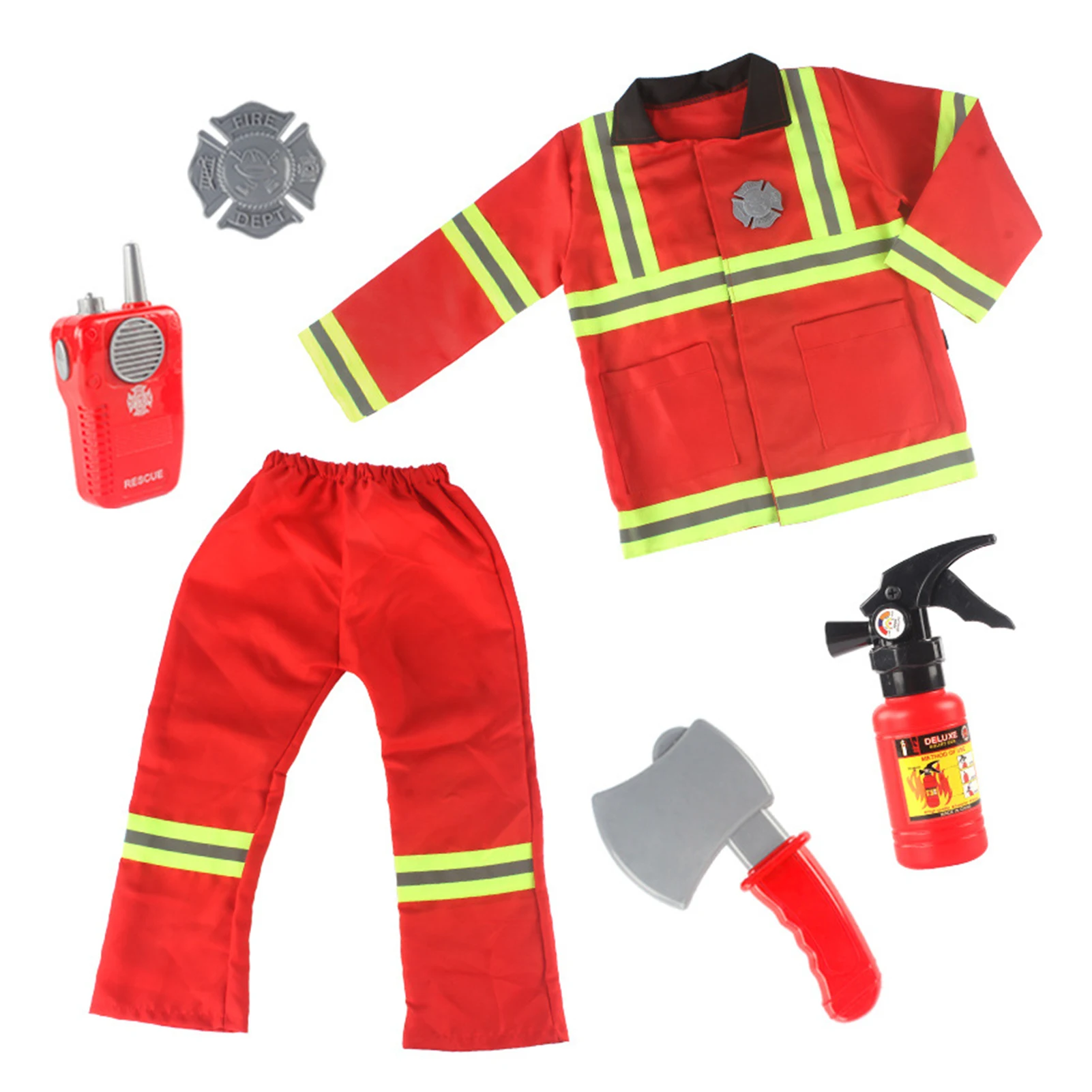 

Children Firefighter Role Play Comfortable Fireman Costume forKid
