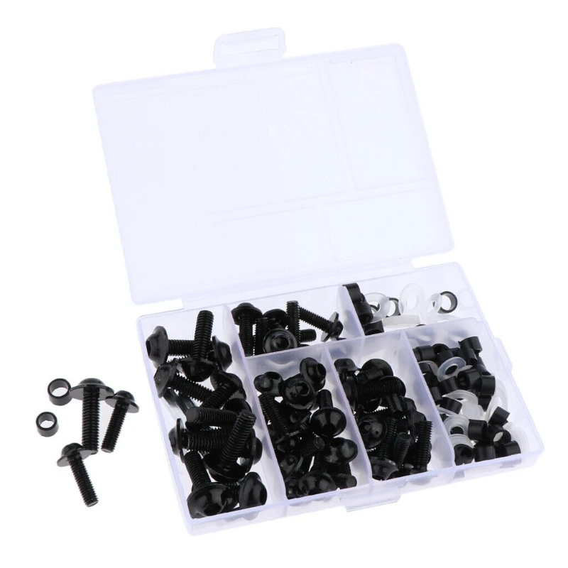 

Universal 158pcs Motorcycle Fairing Bolts Kit Fastener Clips Screw Durable Stylish Motorcycle Accessories