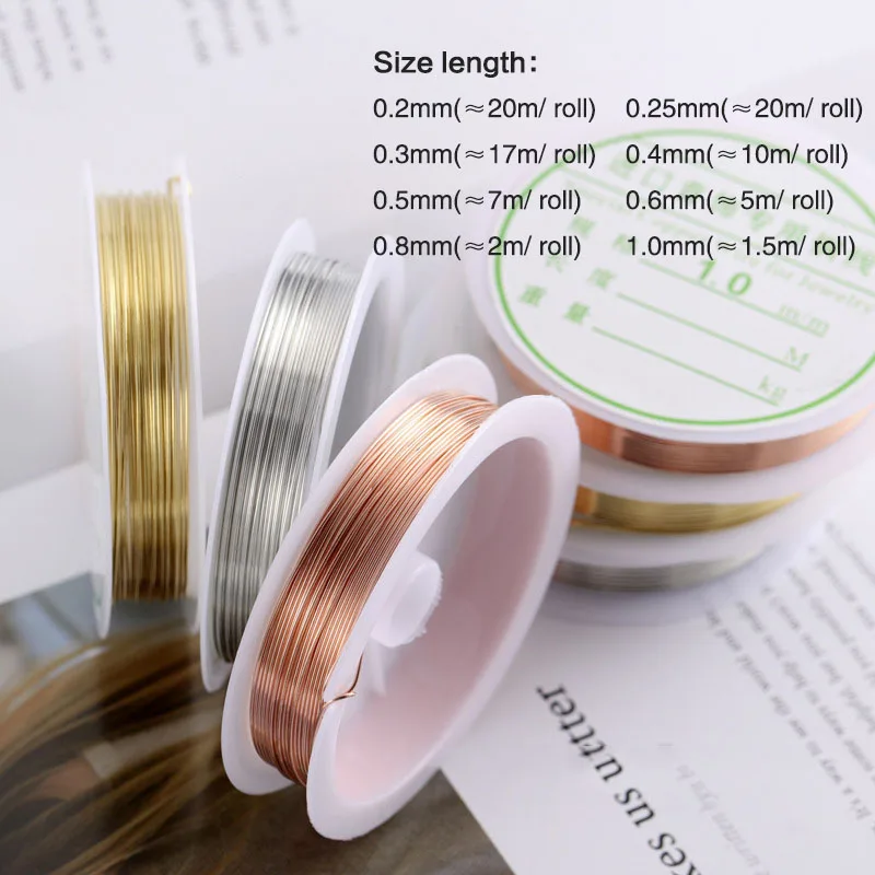 Медная проволока ручной работы для изготовления ювелирных изделий золотая