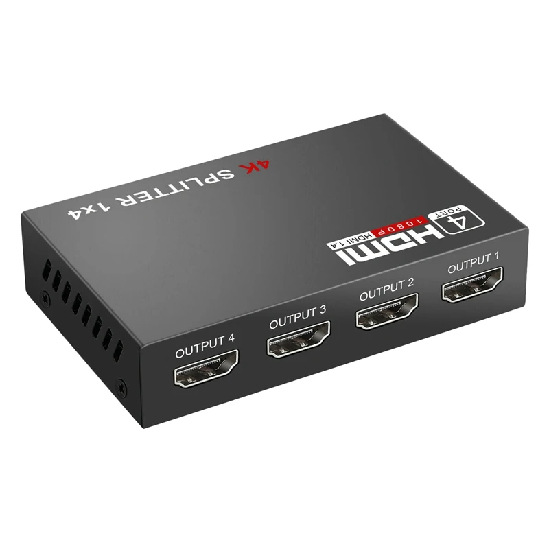 Full HD HDMI сплиттер усилитель ретранслятор 1080P 4K 4 портовый концентратор 3D 1 в Out 1X4 US