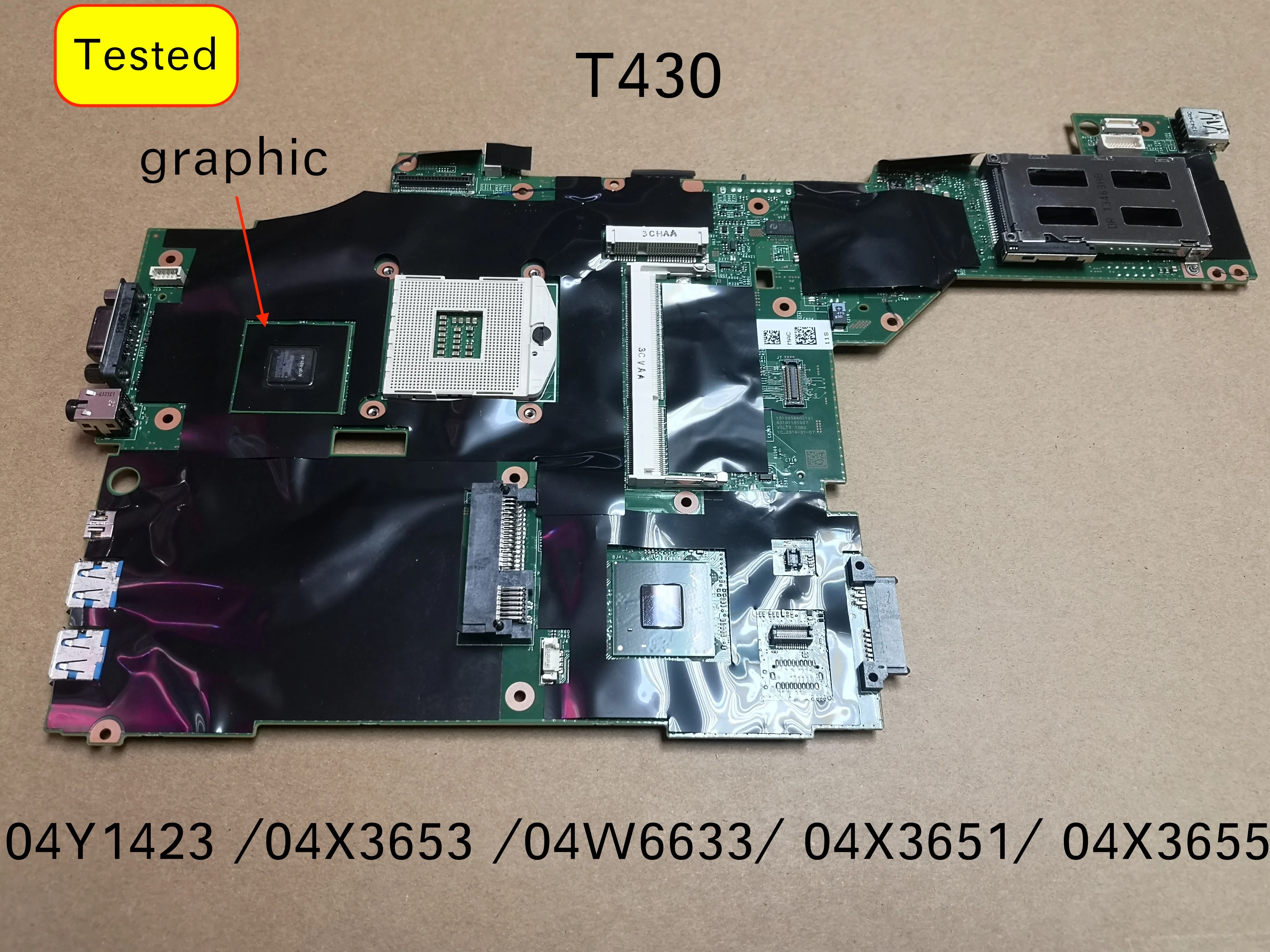 Оригинальная материнская плата для ноутбука Lenovo T430 04Y1423 04X3653 04W6633 04X3651 04X3655
