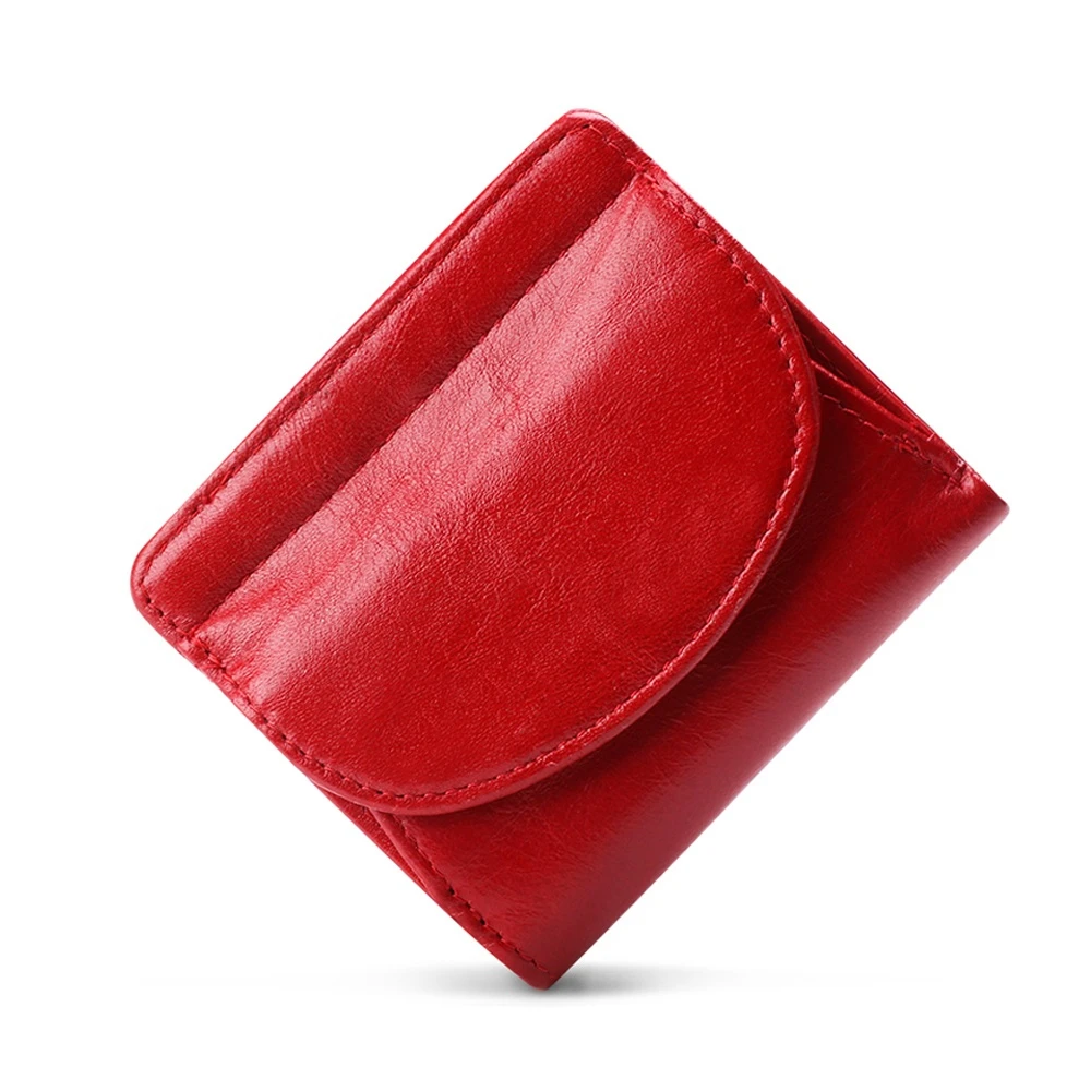 

Women's Short Wallet Mini Genuine Leather Female Small Card Holder Coin Purses With Coin Proket For Girls Money Bag Cartera