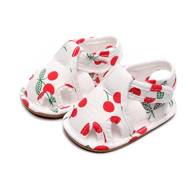 

Infant Cute Fruit Print Baby Hollow Anti-slip Rubber Sole Toddler Shoes Newborn First Walker