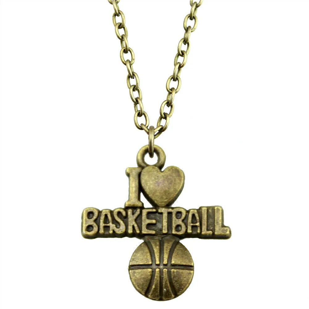 Женское колье с подвеской в виде баскетбольного мяча 2 цвета 21x20 мм | Украшения и