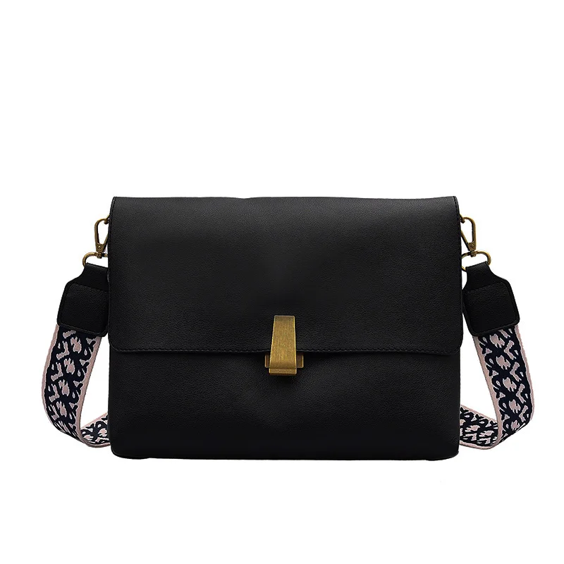 

Vintage Women's Large Bag New 2020 Fashion Korean Winter Crossbody Pack One Shoulder Simple Phone Package D128