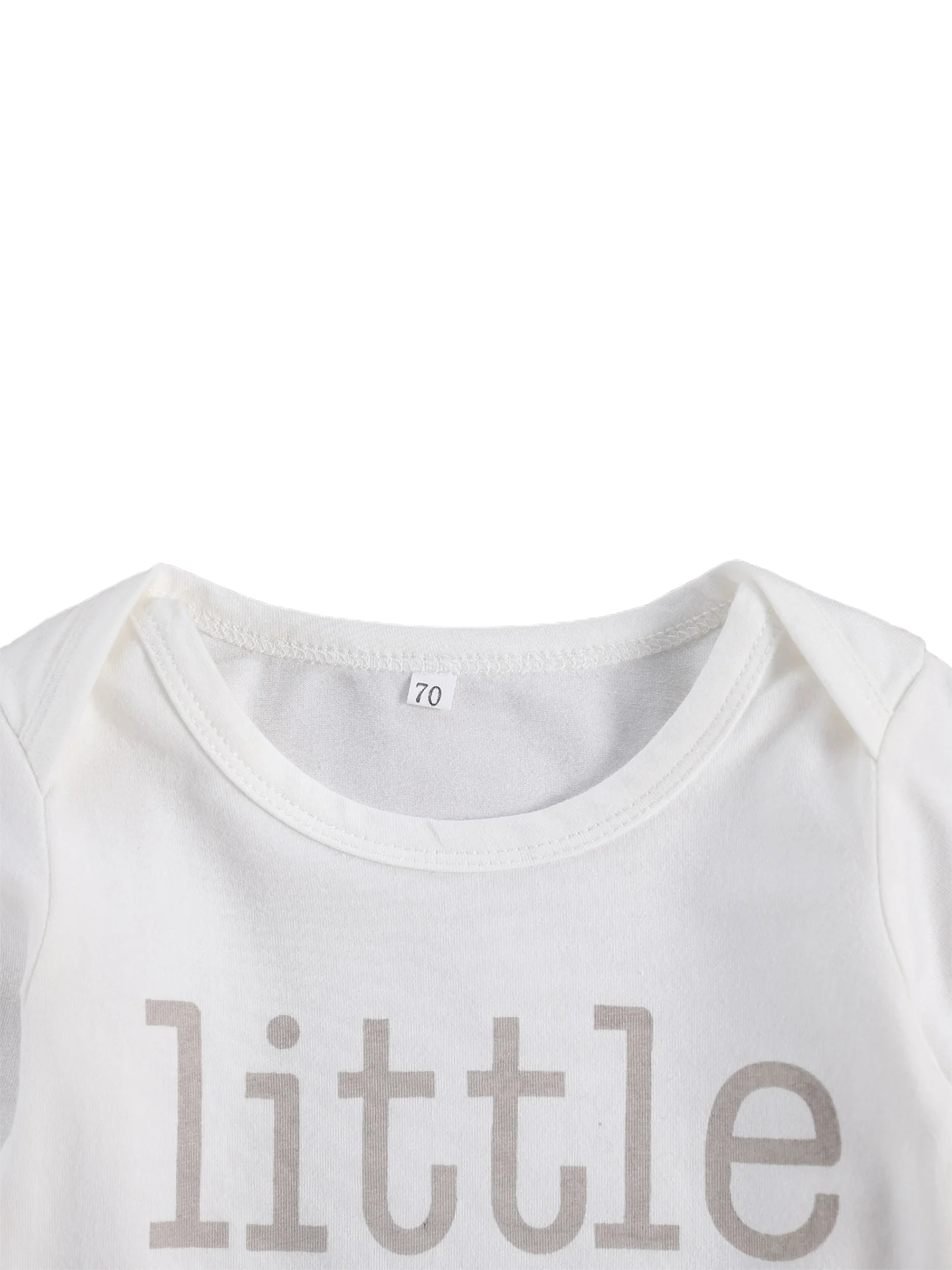 

3 Pcs Newborn Casual Outfits, Baby Long Sleeve Round Neck Letter Print Romper + Solid Color Trousers + Hat