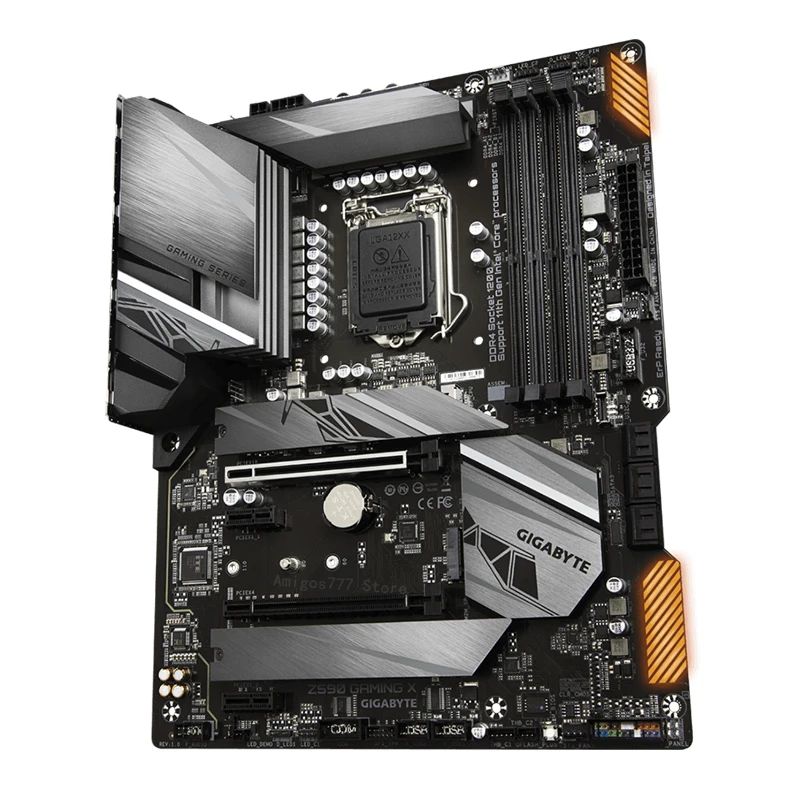 Bestellen LGA 1200 Gigabyte Z590 GAMING X Motherboard DDR4 128GB M.2 SSD Gaming ATX Unterstützung 10th/11th-Gen Cpu Intel Z590 Placa-Mãe 1200
