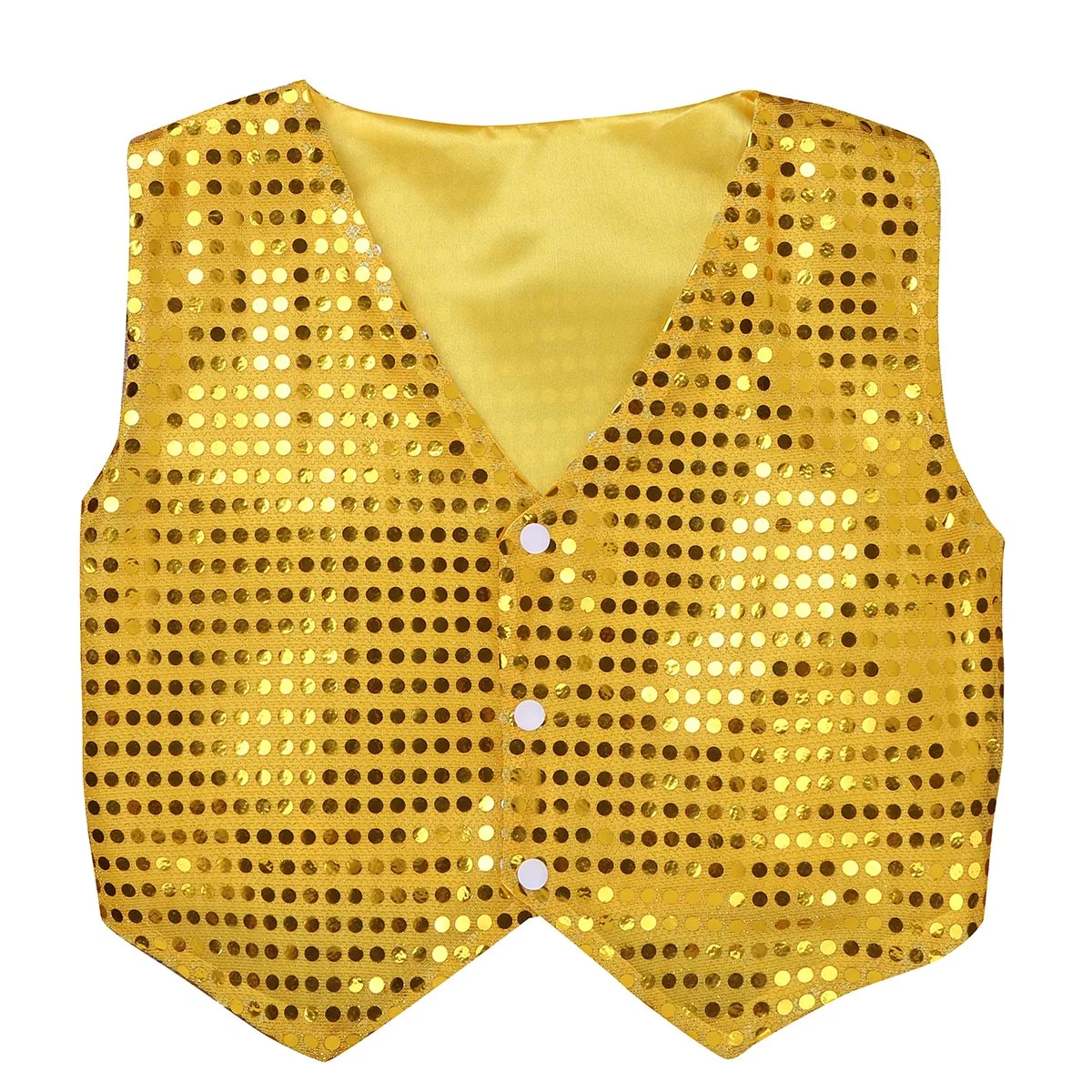 Kids Boys Sequins Jacket Vest Shirt Waistcoat Hip-hop Jazz Latin Dance Top Disco Stage Performance Christmas Costume Dancewear