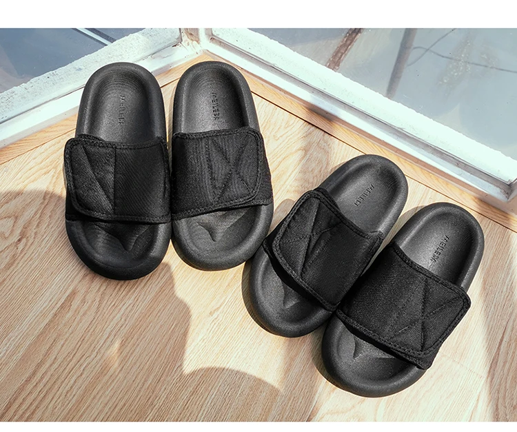 

KangLL 2021 Summer Men And Women Platform Peep Toe Solid Sponge Soles Casual Beach Outdoor Indoor Chubby Shoes