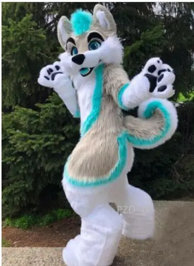 Прямая продажа с завода серый собачий меховой костюм костюм-талисман