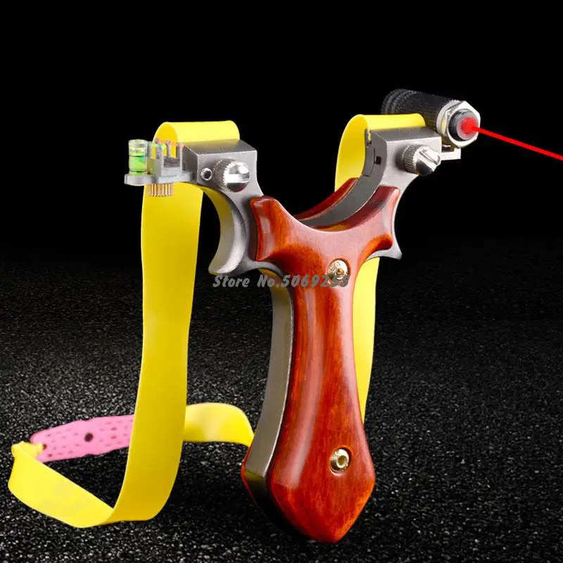 

Hunting Slingshot Professional Stainless Steel Catapult With Flat Rubber Band Outdoor Camping Equipment Shooting Slingshot