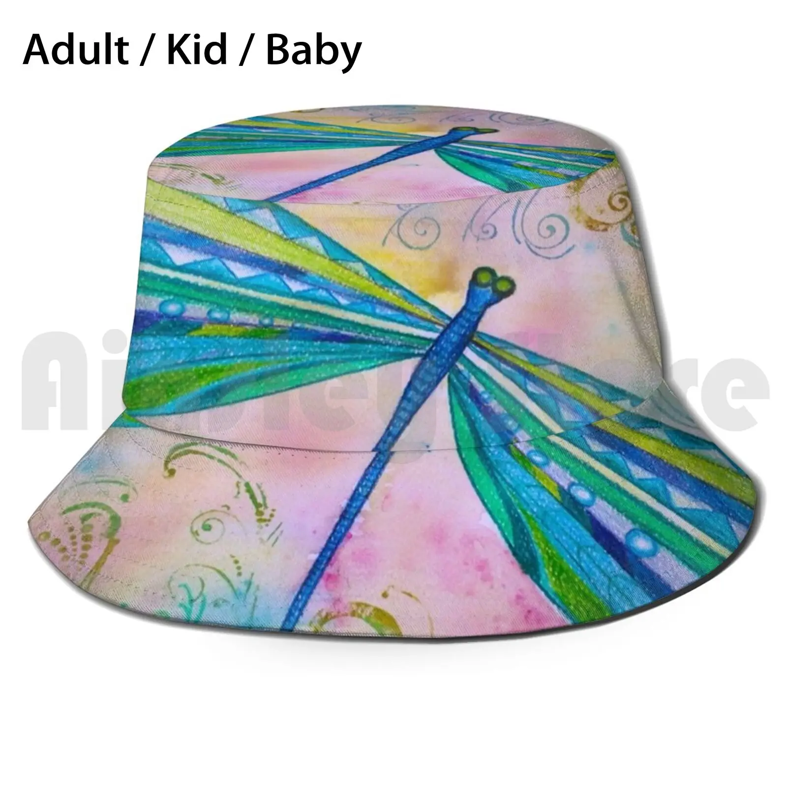 

Солнцезащитная шляпа со стрекозой Ii, складная, с УФ-защитой, с насекомыми, натуральными растениями, цветами, зеленая, фиолетовая, сиреневая