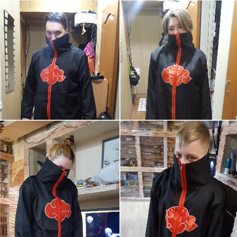 Костюм для косплея Какаси плащ с длинным рукавом Акацуки карнавальный Забавный