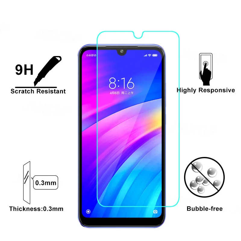 Protective Glass For Xiaomi Redmi Note 7 Pro Tempered Glass For Redmi 7 7A K40 Pro Plus Lens Glass Film Screen Protector Cover