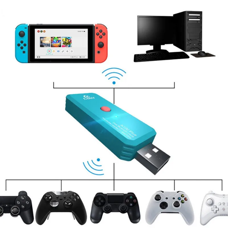 Для PS4/XboxOne беспроводной usb-адаптер конвертер для геймпада к ПК коммутатор NS