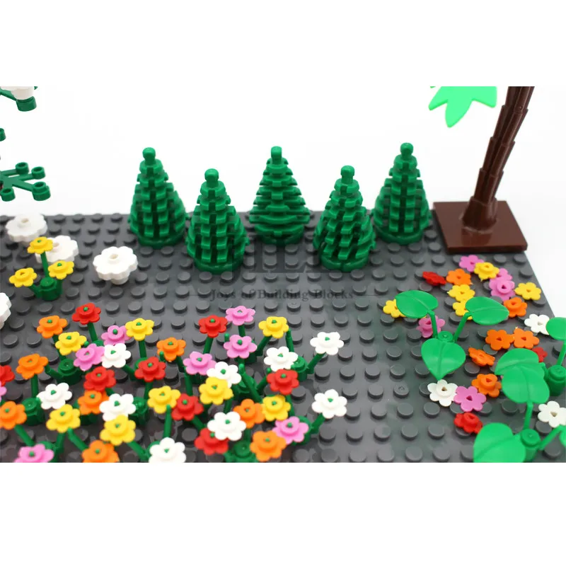 Строительные блоки MOC набор растений еды городская улица вид своими руками