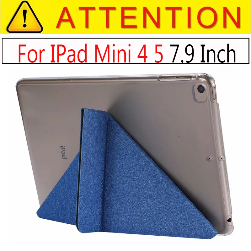 Dark Blue Ультра-тонкий чехол для IPad Mini4 чехол из искусственной кожи чехол-подставка эластичная кожа геометрический флип-чехол для Apple IPad mini 4 чехол Fundas - Цвет: Dark Blue