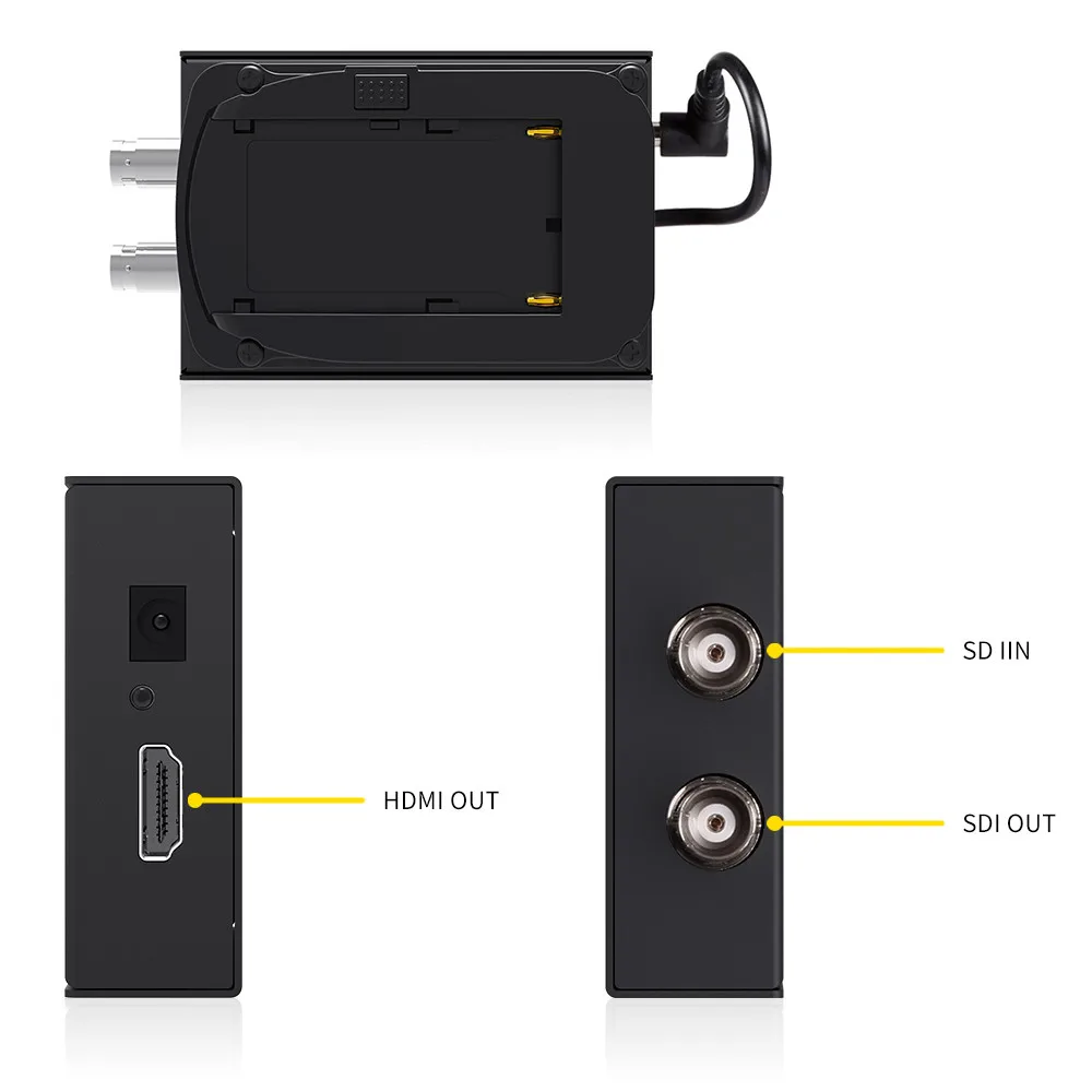 

Seetec STH SDI to HDMI Converter Black Broadcast SDI Converter Heavy Metal Housing for HDMI Monitor SDI Monitor Projector Camera