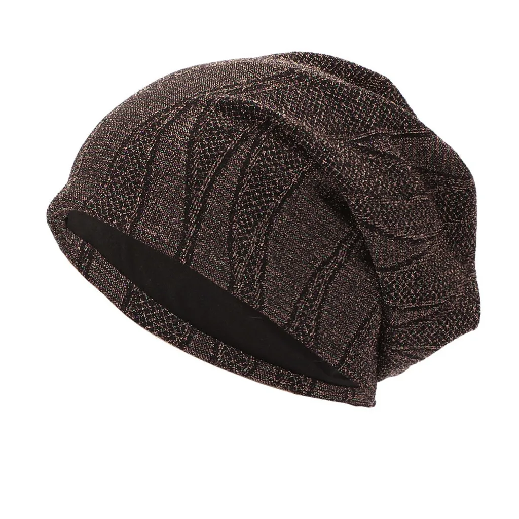 Мужская и женская одноцветная мешковатая теплая вязаная крючком Шапка бини со