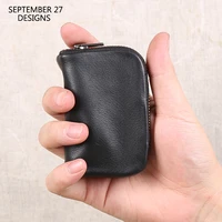 new fashion mini coin purses key wallets first layer cow leather luxury casual organizer pocket small storage pouch card bag