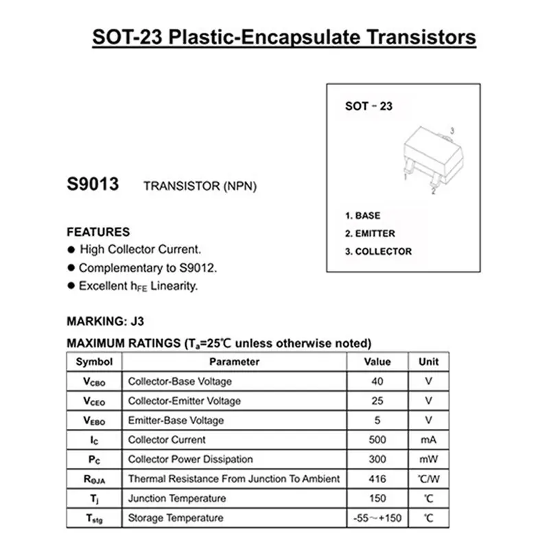 Мощный транзистор SMD NPN IC S9018 J8 S9013 J3 S8550 Y2 S8050 J3Y S9015 M6 S9014 J6 2TY SOT-23 50 шт. | Электронные