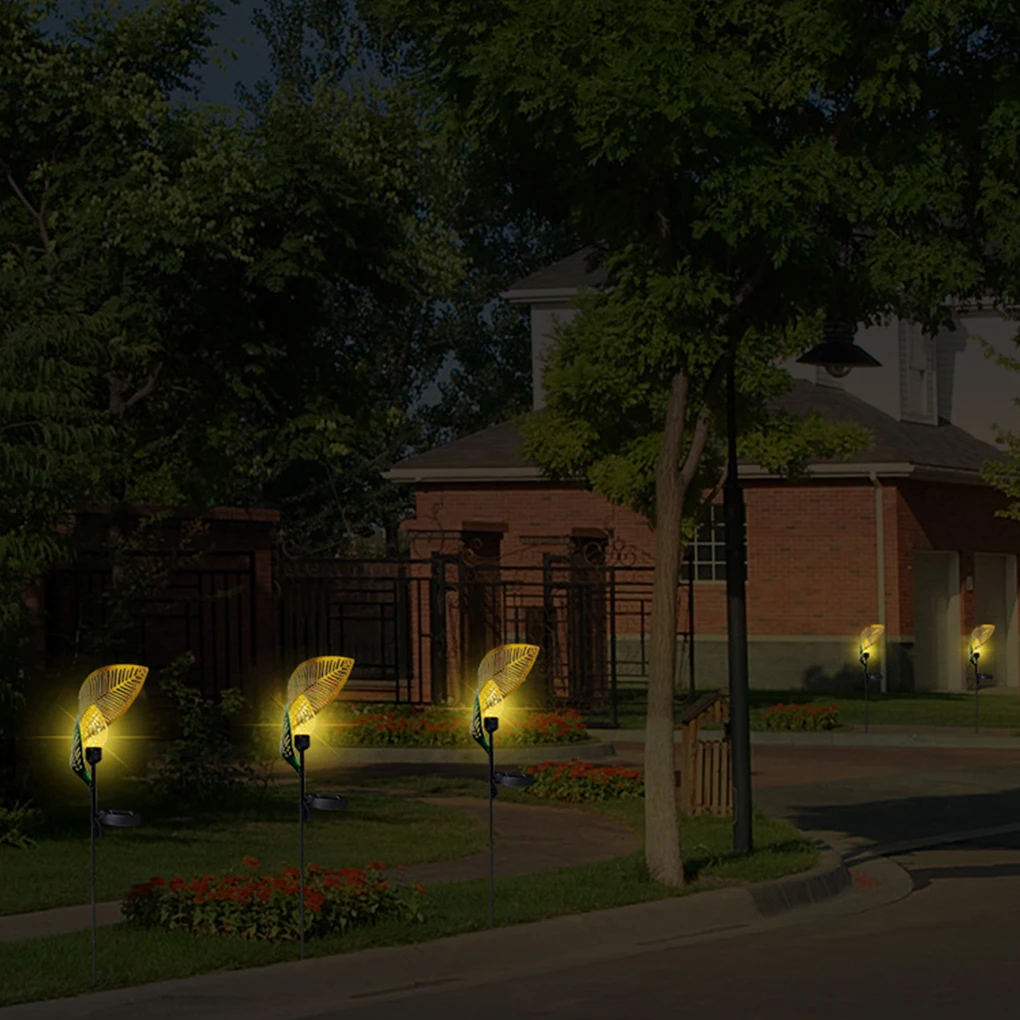 

Лампа с шипами, 7-8 лм, 0-06 Вт, на солнечной энергии, для наружного освещения, фотоосвещение, IP44, водонепроницаемая, в форме листьев, садовая лам...