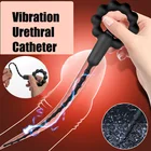 Уретральный уретральный расширитель пениса силиконовый, вибрационный, стимуляция пениса, массаж, Мужской мастурбатор, товары для взрослых, секс-игрушки