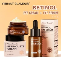 vibrant glamour retinol eye cream and eye serum 2 pcsset firming lifting anti aging reduce wrinkle fine lines facial skin care