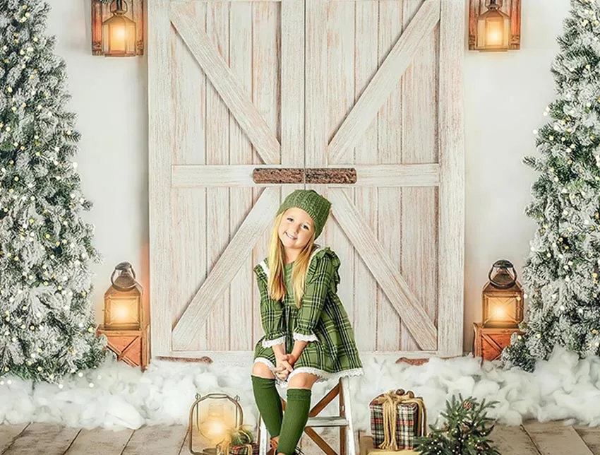 

Mehofond Photography Background Christmas Winter Snowflakes White Door Baby Shower Birthday Party Backdrop photocall Photo Studi