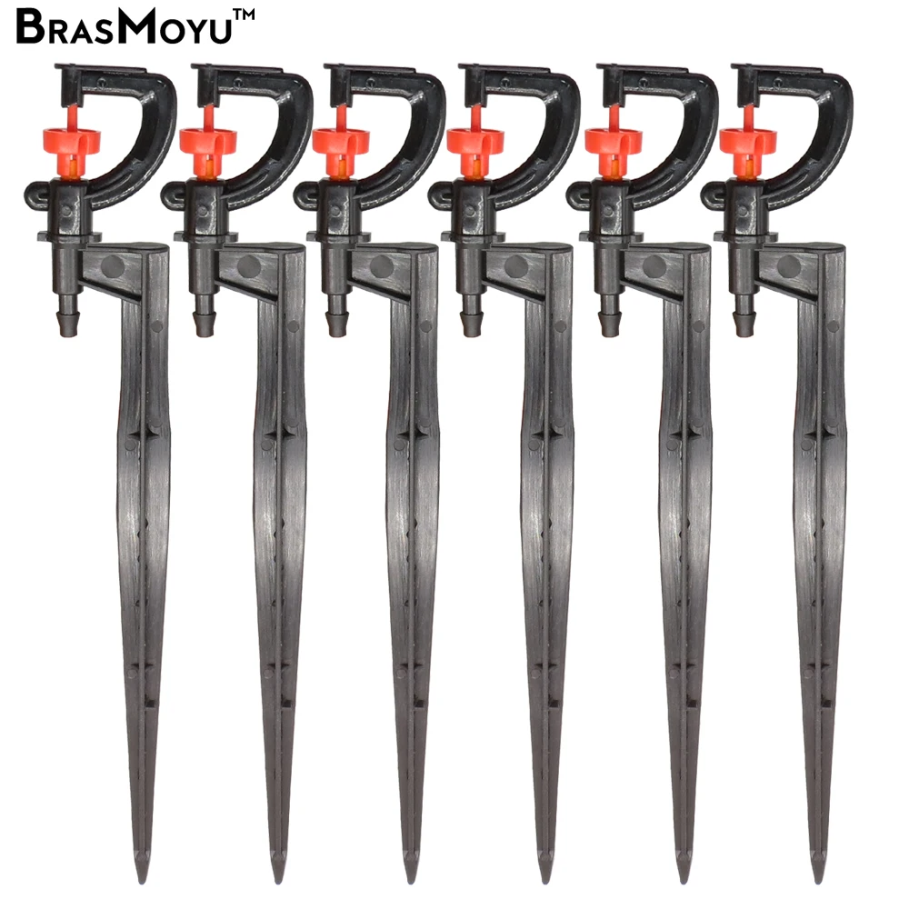 BRASMOYU 10 шт 24 см 360 градусов туман насадки на Кола сад для полива и орошения микро-ирригационная система капельного орошения спреи Садово-огородный головка