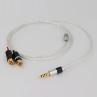 new 8cores 100 pure silver audio upgrade cable replacement for digital audio player nw wm1a nw wm1z to 2rca male plug