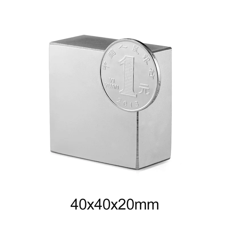 1/2 шт. 40x40x20 толстые квадратные постоянные магниты полоса неодимовый магнит N35 мм