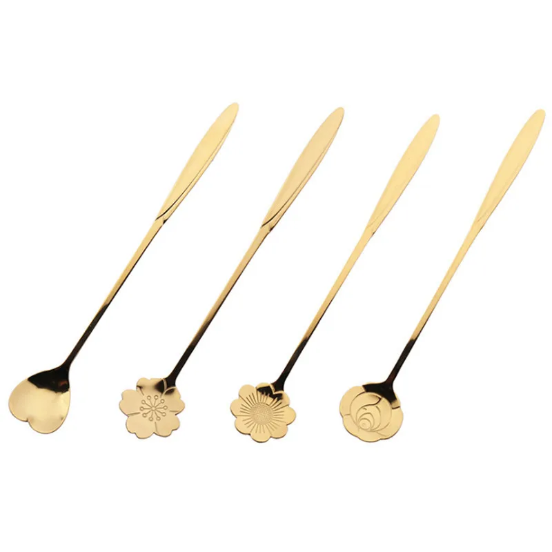 2020 кофейная ложка из нержавеющей стали с длинной ручкой чайный десерт кофейные