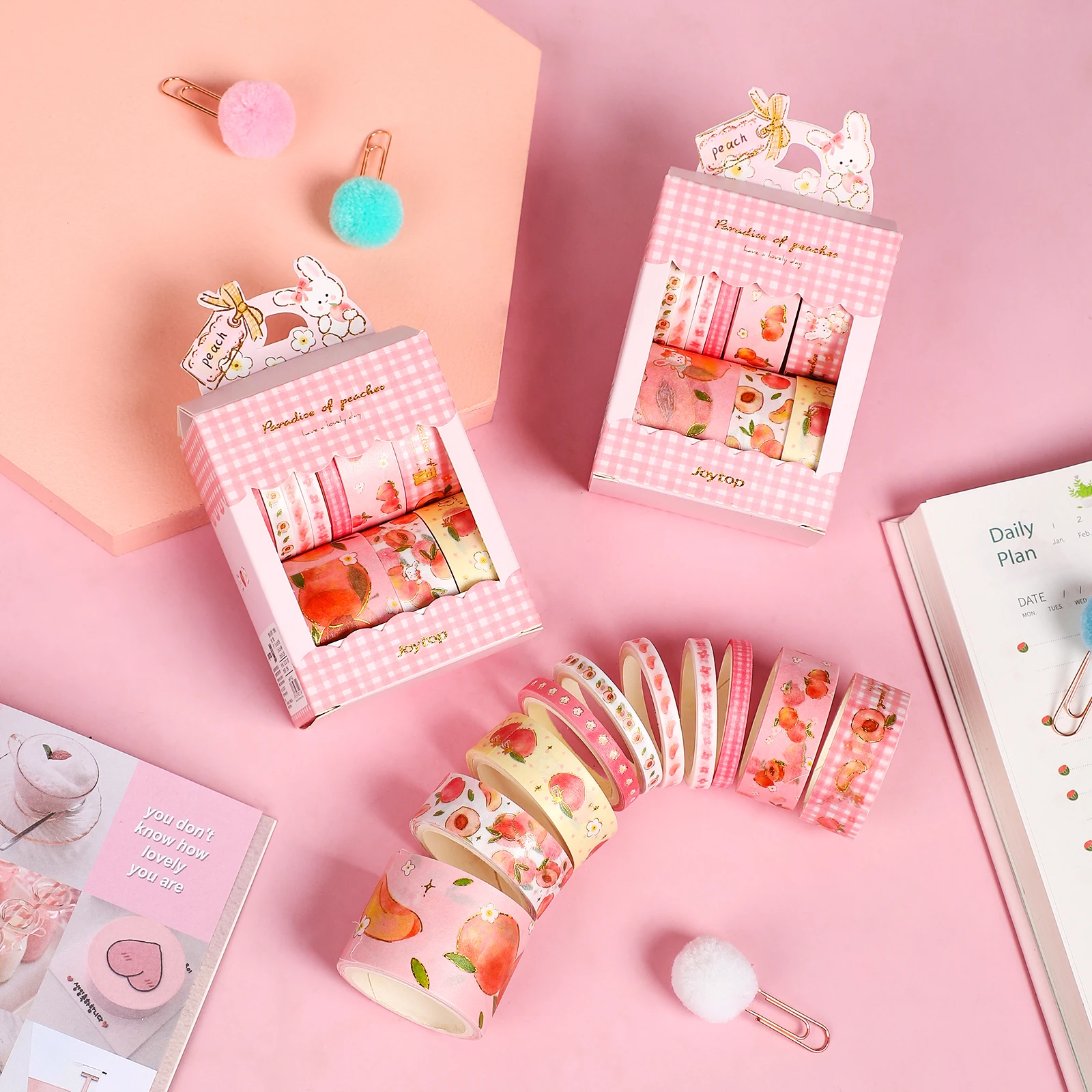 Декоративная лента для скрапбукинга 10 шт./партия цвет розовый персик | Канцтовары